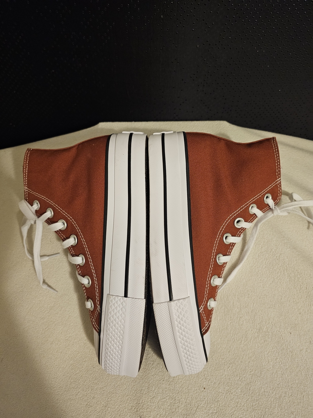 NEW! CONVERSE Wms Lift High-Top Platform Sneakers In Ritual Red/White/black SZ 6 - Picture 6 of 12